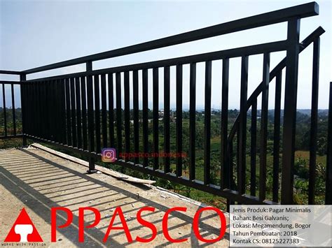 Railing Pagar dan Balkon Minimalis Outdoor di Megamendung. Railing